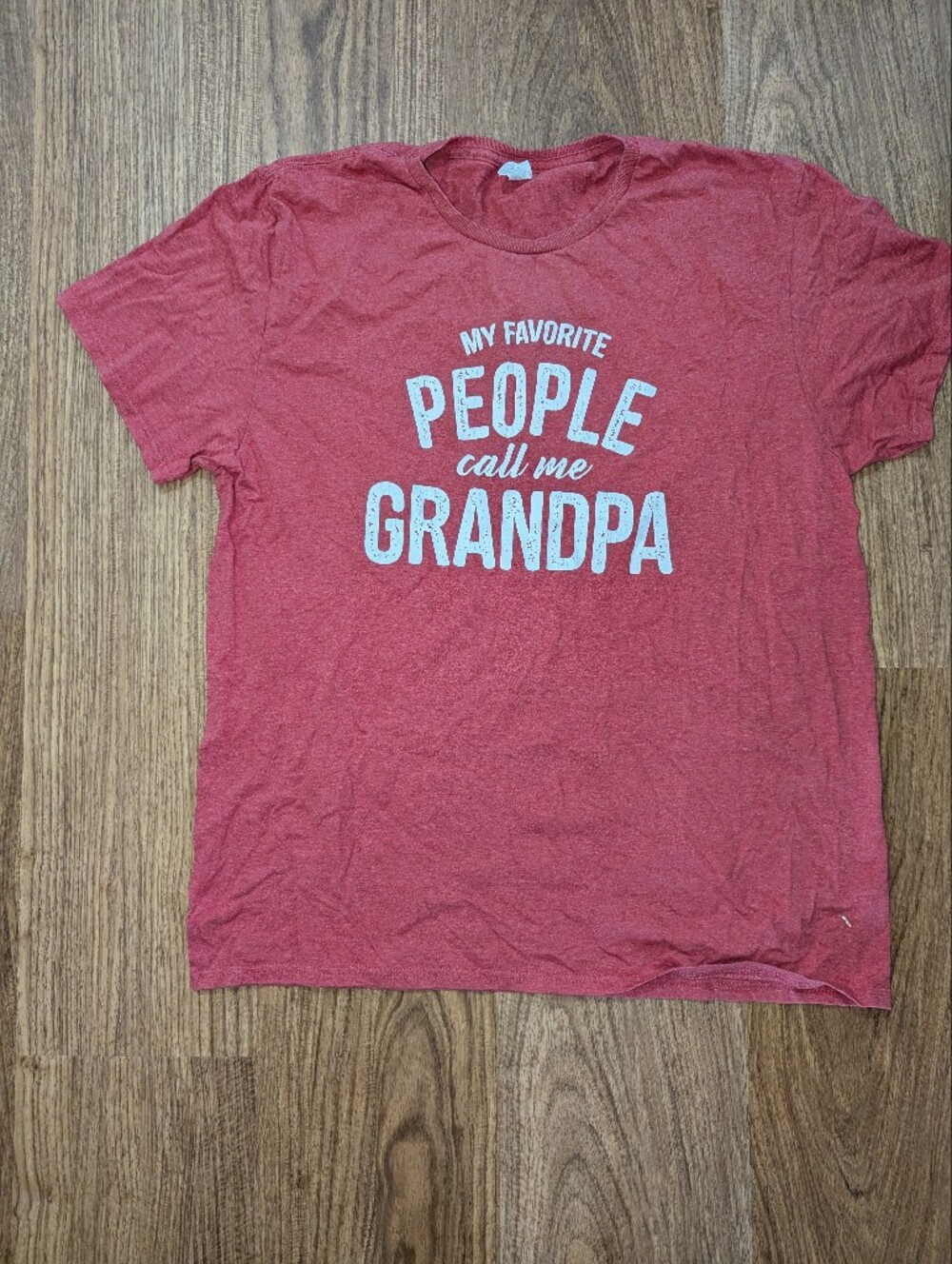 Men's Size Large Red Grandpa Graphic Tee T-shirt Christmas Gift Soft